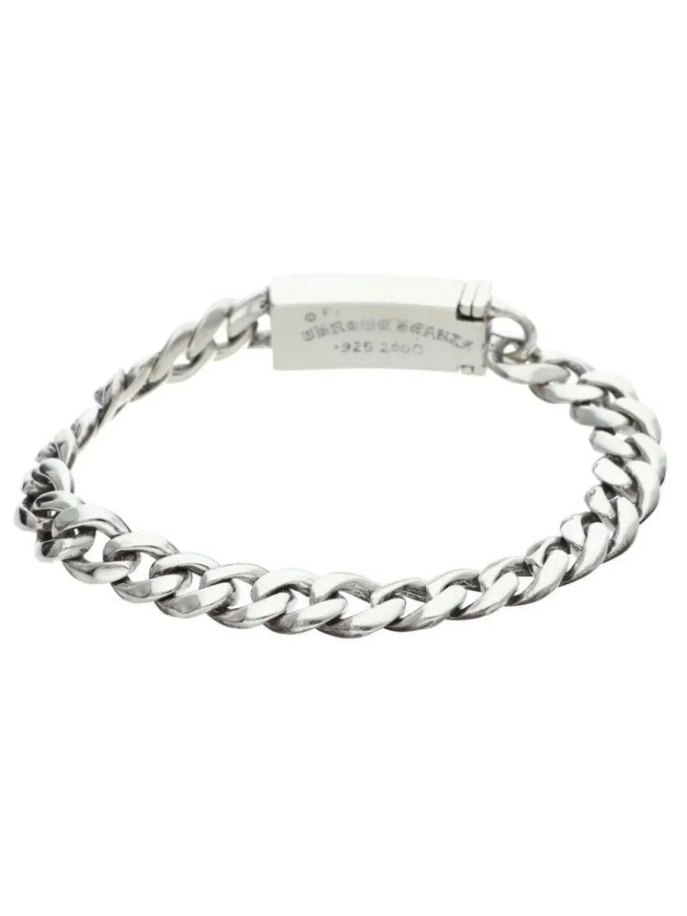 Chrome Hearts ID Mini Chx Dia Mini ID Chx Diamond Silver Bracelet